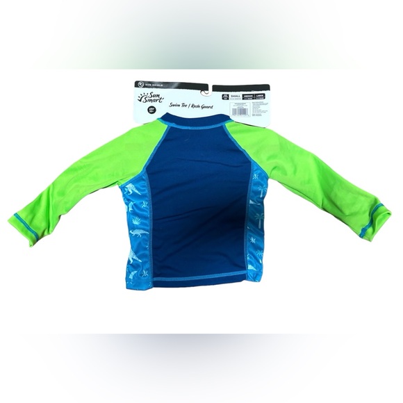 Sun Smart Kid's Surfing Dinosaur Rash Guard Swim Tee Size Boy S or M New - Picture 2 of 8